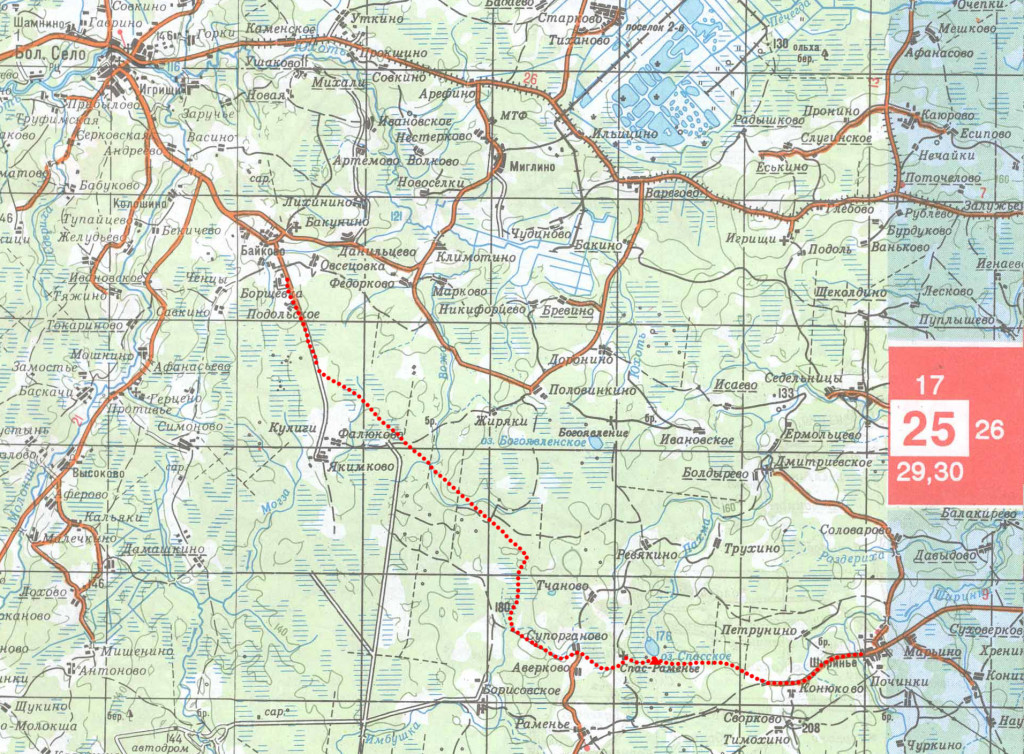 Карта одиночного похода 2013